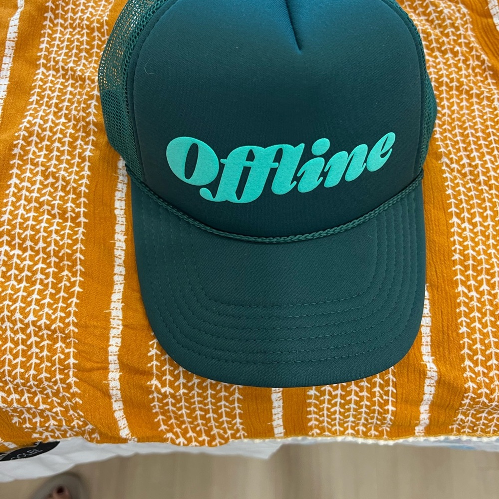 Teal 'Offline' Trucker Hat